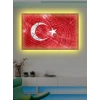 Led Işıklı Türk Bayrağı (bir hilal uğruna ya rab)