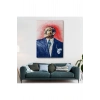 Mustafa Kemal Atatürkün Yağlıboya Görünümlü Portre Çizimi Dekoratif Kanvas Tablo-DD-81