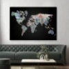 Para Desenli Kanvas Dünya haritası Kanvas Tablo 1012
