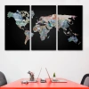 Para Desenli Kanvas Dünya haritası Kanvas Tablo 1012