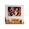 Picasso Tarzı Soyut İnsan Yüzleri Kanvas Duvar Tablosu-1195