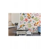 Renkli Çiçekler Desenli Duvar Kağıdı-5651