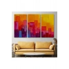 Renkli Şehir Silüeti Duvar Tablosu-1223