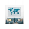 Türkçe Dünya Haritası Dekoratif Kanvas Tablo Ülke ve Başkentli 1502