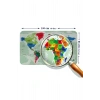 Türkçe Eğitici Ülke ve Başkent Okyanus Detaylı Atlası  Dünya Haritası Duvar Sticker -60x105-3840