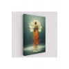 Turuncu Kıyafetli Sürreal Kadın Tablosu-6378