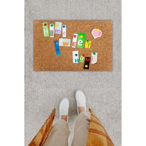 Dijital Baskı Dekoratif Home Sweet Home Çok Renkli Kapı Önü Paspası K-1230