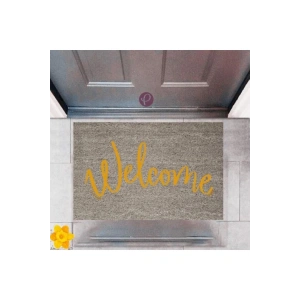Kapı Önü Paspası Dekoratif Dijital Baskı Welcome P-2358