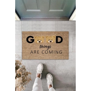 Bej Kapı Önü Paspası Good Things Ayıcık Desen  K-3333