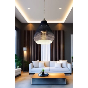 Sarkıt Avize Vegan Pla Trend Örgü Serisi Lacivert Oturma Odası Salon Mutfak