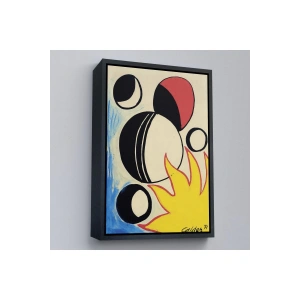 Ahşap Çerçeveli Alexander Calder - Güneşin Arkasındaki Paskalya Yumurtaları Tablo--7286