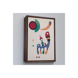Ahşap Çerçeveli Vasiliy Kandinsky - 11 Resim Ve 7 Şiir Soyut Tablosu-7485