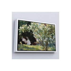Ahşap Çerçeveli Severin Kroyer Güller Bahçesi Tablosu-7029