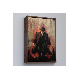 Ahşap Çerçeveli Peaky Blinders-Thomas Shelby Tablosu-7967