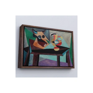 Ahşap Çerçeveli Pablo Picasso - Boğa Kafası Tablo-7103