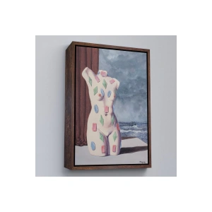 Ahşap Çerçeveli Rene Magritte - Su Damlası Tablosu-7345