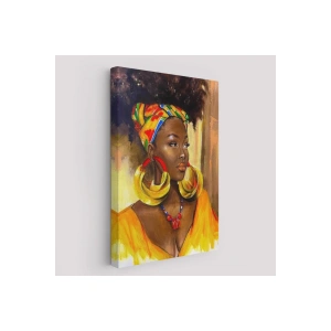 Afro Amerikalı Güzel Kadın Duvar Tablosu-6371