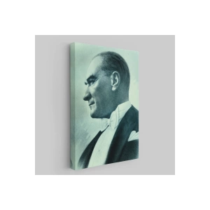 Atatürk Portre Tablosu Mustafa Kemal Atatürk Dikdörtgen Dekoratif Kanvas Tablo-CN-63