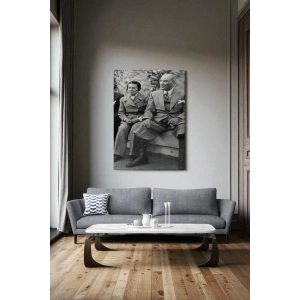 Atatürk Portre Tablosu Mustafa Kemal Atatürk Dikdörtgen Dekoratif Kanvas Tablo-FT-144