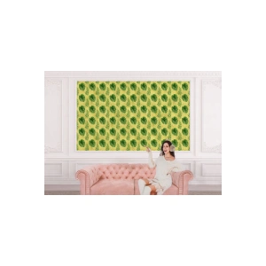 Botanik Tropikal Yaprak Desenli Duvar Kağıdı-5580