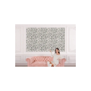 Çiçek ve Yaprak Desenli İskandinav Tarzı Duvar Kağıdı-5558