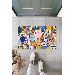 Çok Renkli Kapı Önü Paspası Modern Desen  K-3257