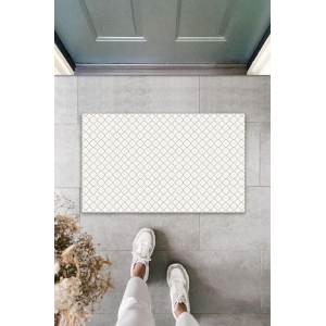 Dekoratif Dijital Baskı Krem Motif Dış Mekan Paspas K-2091