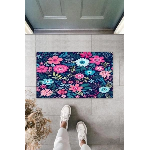 Dekoratif Dijital Baskı Renkli Çoklu Çiçek Dış Mekan Paspas K-3028