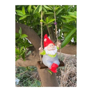 Dekoratif Sallanan Cüce Bahçe Balkon Süsü (9x13 Cm)