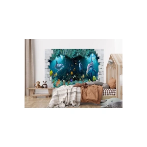 Deniz Altında Sevimli Yunus Balıkları Duvar Kağıdı-5622