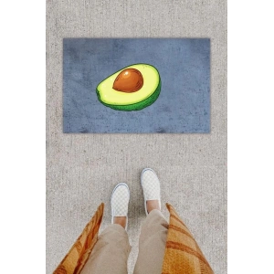 Dijital Baskı Dekoratif Avakado Antrasit Kapı Önü Paspası K-1296