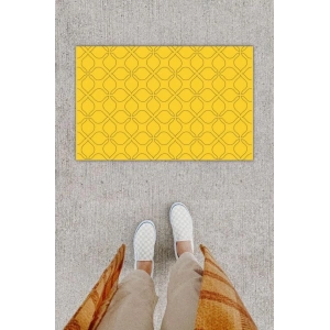 Dijital Baskı Dekoratif Motif Sarı Kapı Önü Paspası K-1277