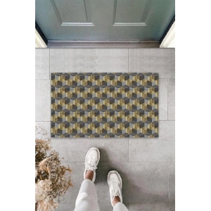 Dijital Baskı Gri Dijital Petek Kapı Paspası