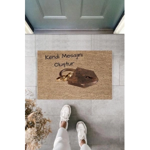 Dijital Baskı Kişiye Özel İç Kapı Dekorasyon Paspas  PS11254