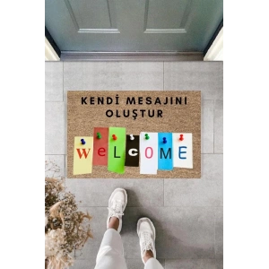 Dijital Baskı Kişiye Özel İç Kapı Dekorasyon Paspas PS11305