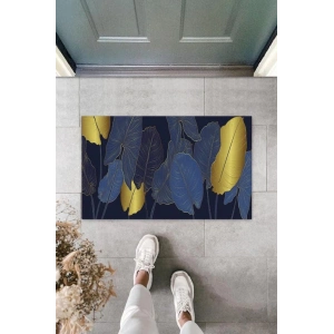 Dijital Büyük Yaprak Gold Kapı Paspası Dış Mekan Paspas K-3060