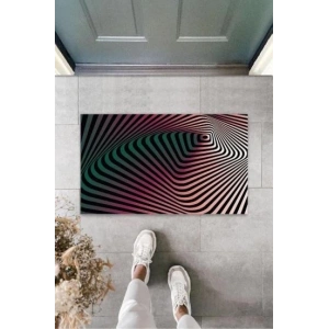 Dijital D Spiral Siyah-Pembe Kapı Paspası Dış Mekan Paspas K-3170