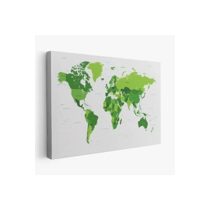 Dünya Haritası  Dekoratif Kanvas Tablo 1057