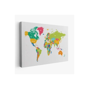 Dünya Haritası  Dekoratif Kanvas Tablo 1083