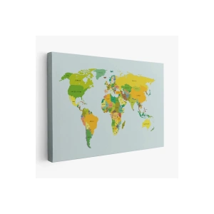 Dünya Haritası  Dekoratif Kanvas Tablo 1089