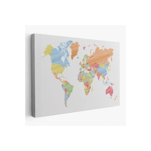 Dünya Haritası  Dekoratif Kanvas Tablo 1100