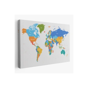 Dünya Haritası  Dekoratif Kanvas Tablo 1103