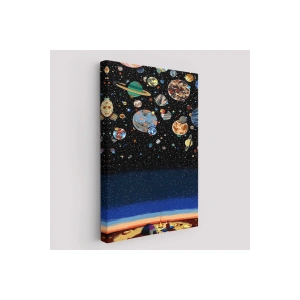 Galaxiyi İzleyen Kampçı Duvar Tablosu-6352