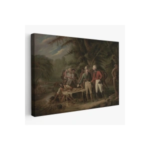 General Francis Marion Bir İngiliz Subayı Yemeğini Paylaşmaya Davet Eden Tablosu-6547