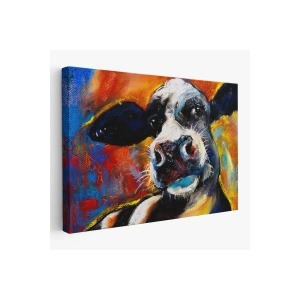 İnek Portresi Modern Sanat Dekoratif Kanvas Duvar Tablo-6521