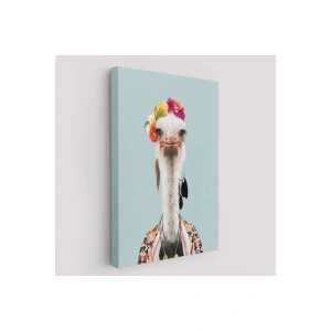 İnsan Kıyafetli Deve Kuşu Dekoratif Duvar Tablosu -6286