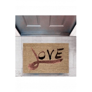 Kapı Önü Paspası Dekoratif Dijital Baskı Love P-2319