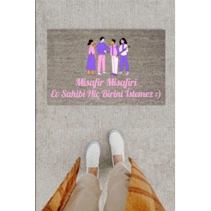 Kapı Önü Paspası Dekoratif Dijital Baskı Misafir P-2349
