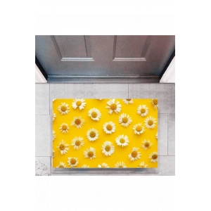 Kapı Önü Paspası Dekoratif Dijital Baskı Papatya P-2325