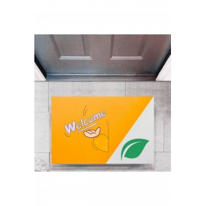 Kapı Önü Paspası Dekoratif Dijital Baskı Welcome P-2345